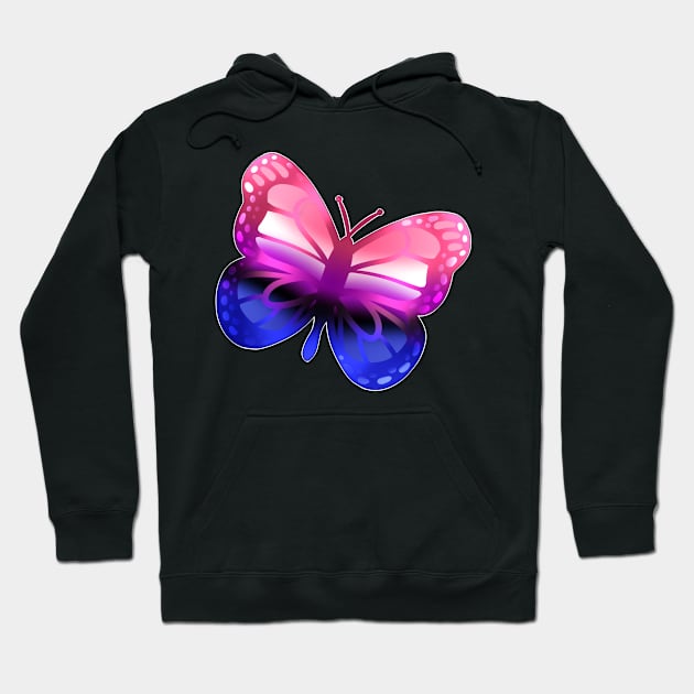 LGBTQ+ Pride Butterfly - Genderfluid Hoodie by leashonlife